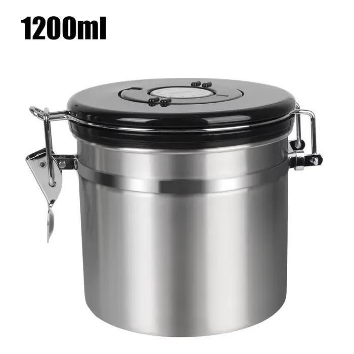 Boîte de rangement pour grains de café, récipient à café en acier inoxydable de qualité supérieure, 