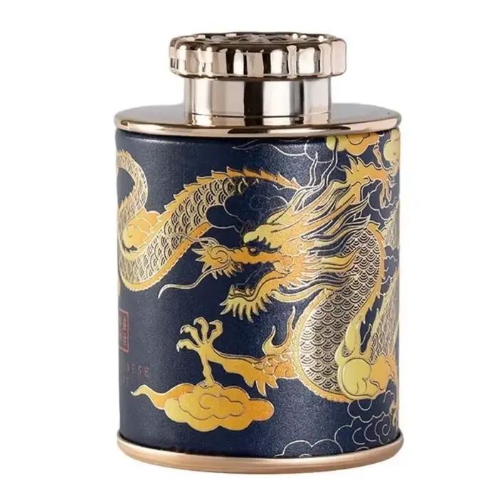 Boîte à thé scellée Portable, voyage Dragon imprimé, boîte vide en carton de Style chinois, boîte d'