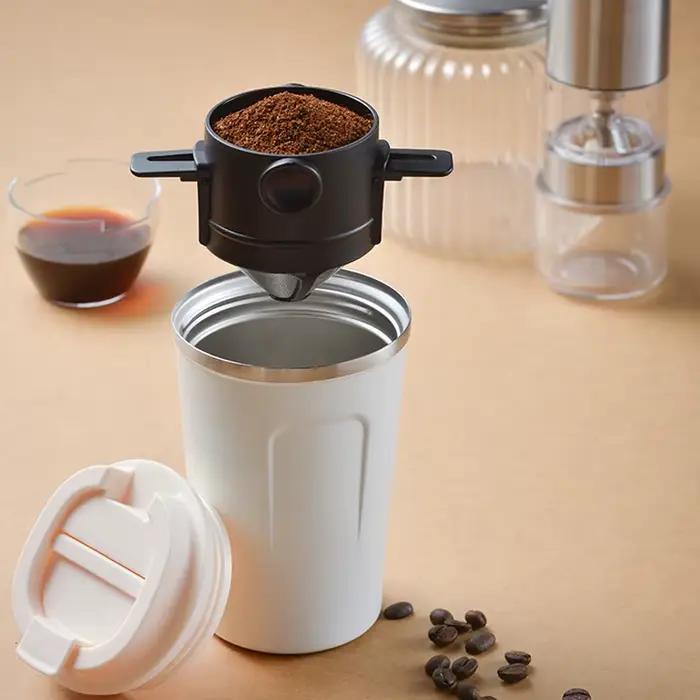 Filtre à café Portable en acier inoxydable, entonnoir à thé, infuseur à thé réutilisable, goutteur d