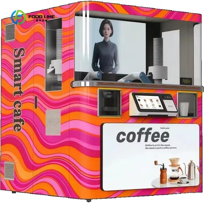 Machine à café robotisée personnalisée, fonctionnement en libre-service 24h/24, retour sur investiss