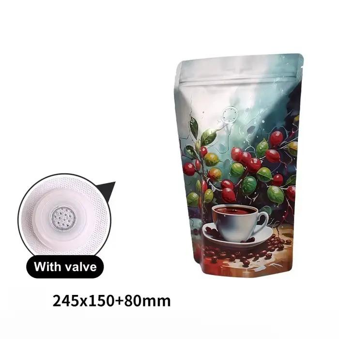 StoBag 20 pièces 250g sac d'emballage de grains de café avec Valve scellé en aluminium pour le stock