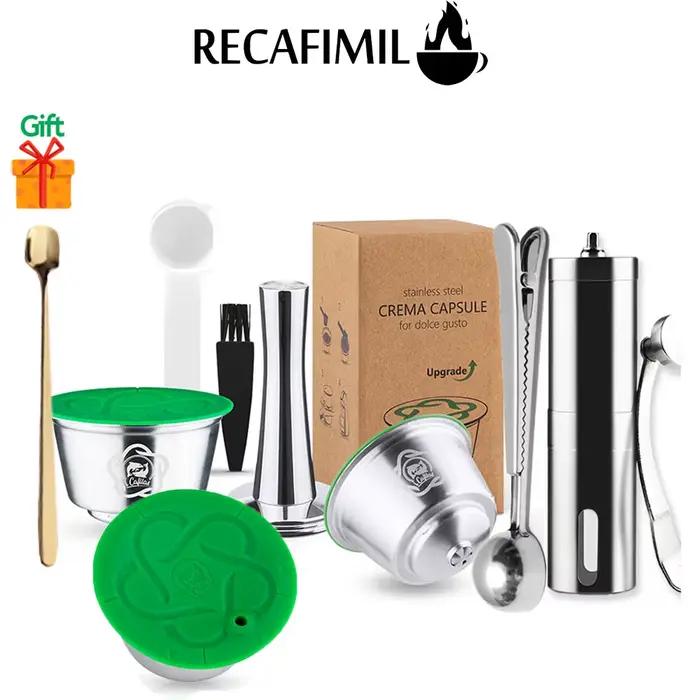 Capsules de café réutilisables pour Dolce Gusto, dosette en acier inoxydable, utilisable au quotidie