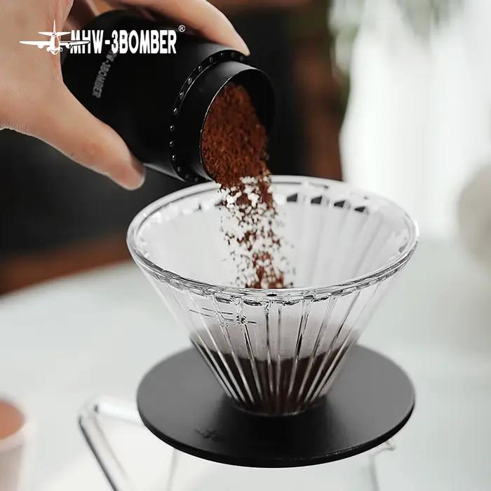 Ensemble de filtres à café en verre MHW-3BOMBER et de papier filtre à expresso, filtres à café réuti