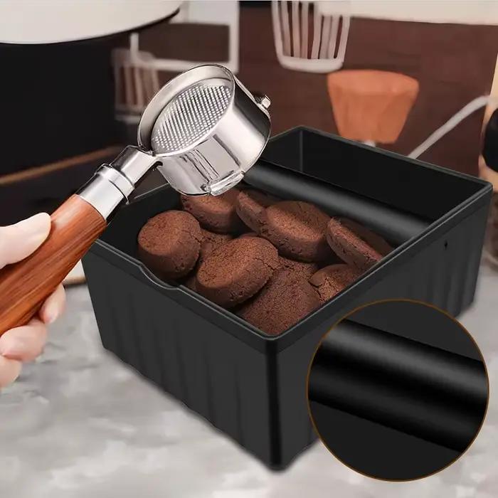 Boîte à tarauder expresso, boîte à tarauder pour fonds de café, avec tige taraudeuse et base en caou