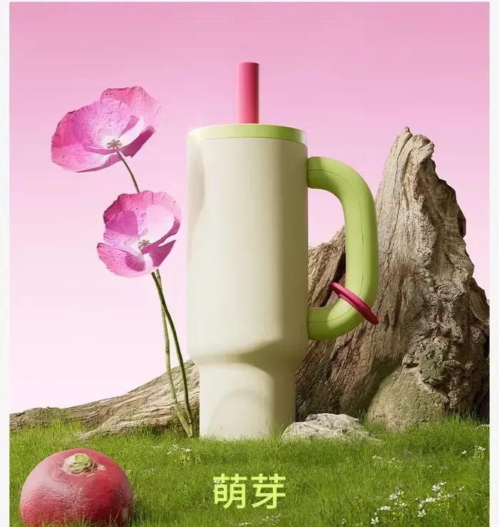 Chakolab Big Mac céramique tasse d'eau Abs personnalisation tasse à vide 1050ml paille intégrée Camp