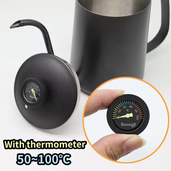 Bouilloire à café goutte à goutte avec revêtement antiadhésif Therye.com, théière à col de cygne, ac