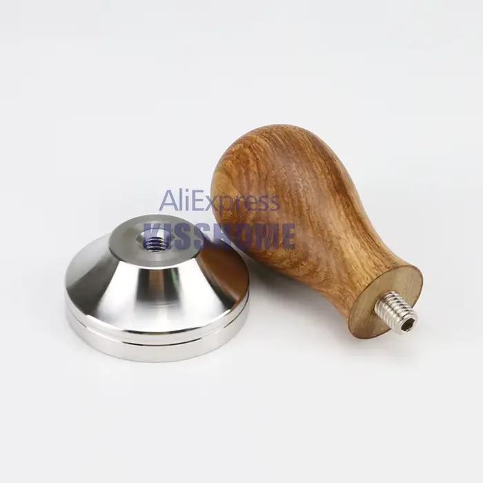 Doseur à café 41mm 49mm 51mm 53mm 57.5mm 58.35mm, manche en bois, acier inoxydable, Delonghi Brevill