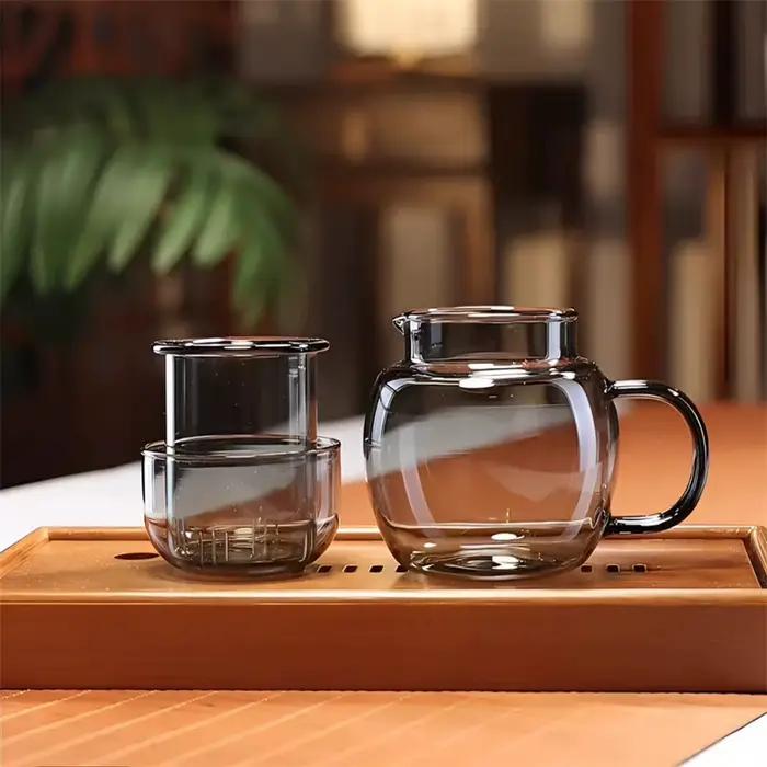 Petite théière en verre résistante à la chaleur de 250ml
