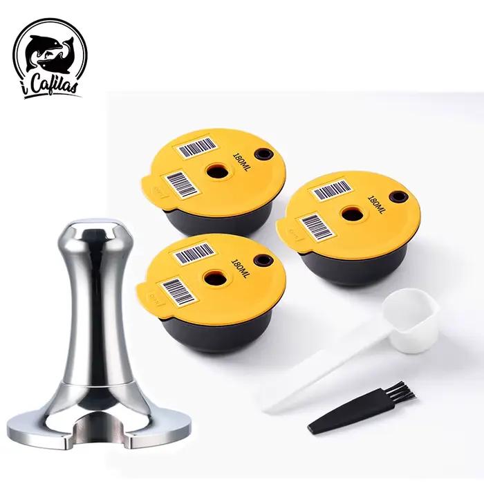 Capsules de café rechargeables icafilas pour machine Bosch Tassimo filtres réutilisables expresso dosettes volume variable occasionnels cadeaux