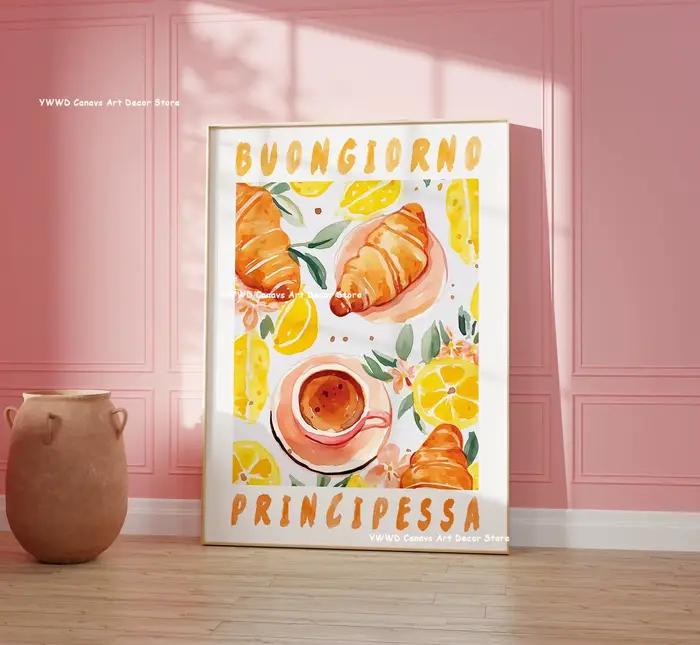 Buongiorno – toile imprimée expresso
