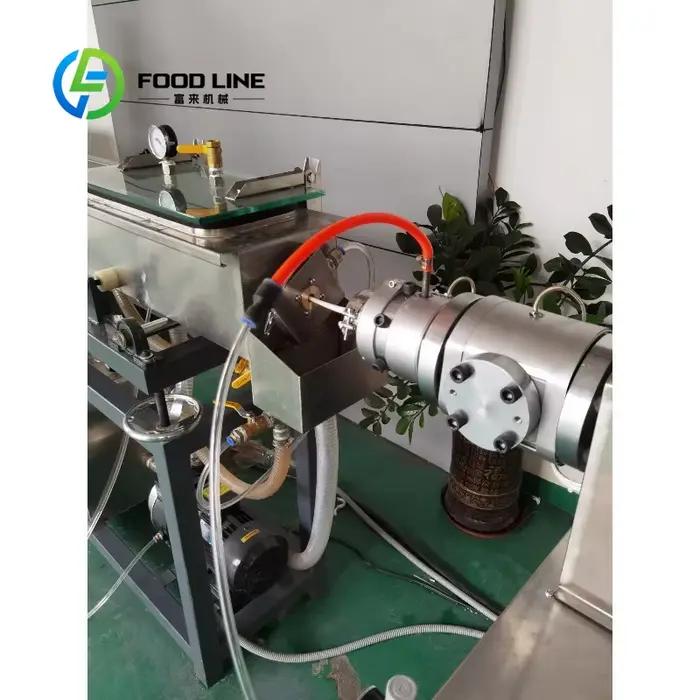 Machine d'extrusion de pailles en PLA personnalisable pour production écologique haute performance entreprises et événements durables matériaux biodégradables options de couleurs brun et or