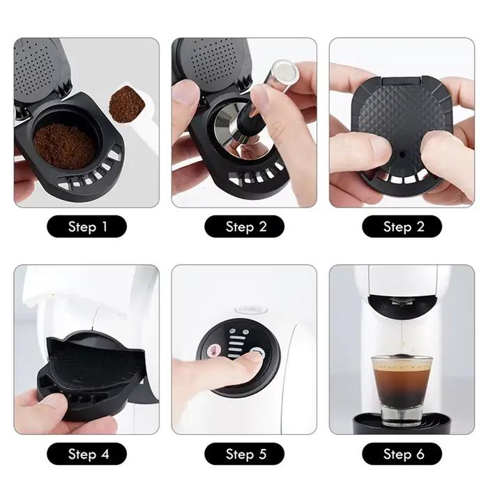 Adaptateur de capsules de café rechargeables et réutilisables