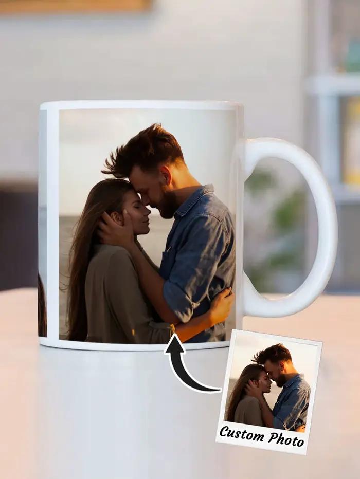 Tasse à café personnalisée avec photo pour anniversaire, fête des mères, promotion, graduation, décoration d'office ou voyage, 11oz, céramique de haute qualité, glaçage mat, multicolore