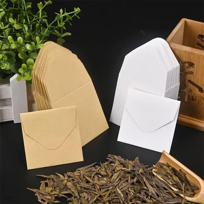 Sachet de thé en papier Kraft blanc