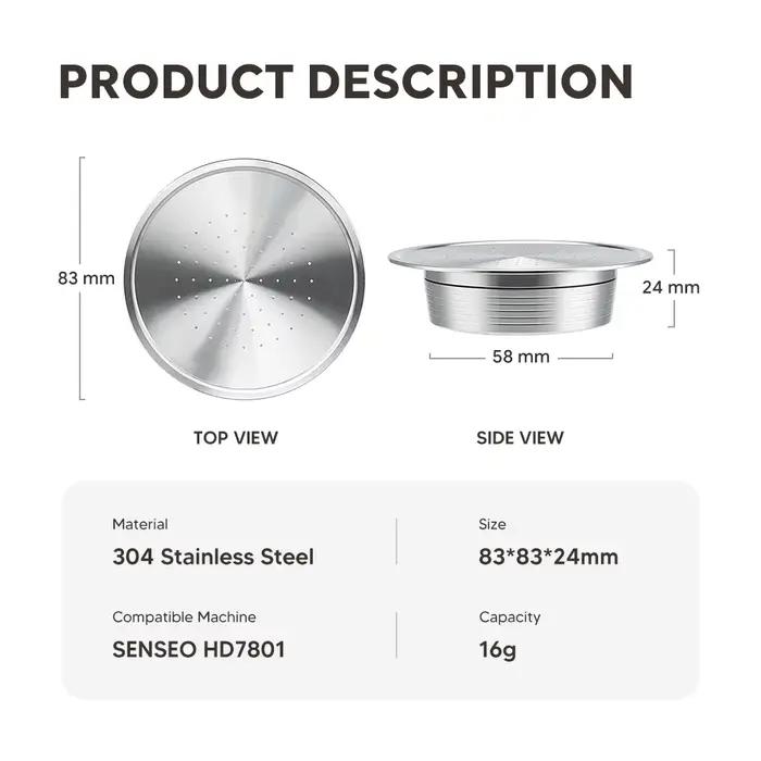 Filtre à capsules de café pour Philips Senseo HD7801