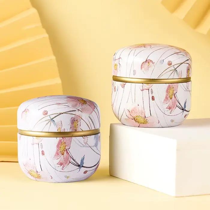 Récipient à thé en fer avec boîtes à bougies, bonbons, collations, mini-boîtes portables et petites canettes rondes - variété de couleurs pour toutes les occasions