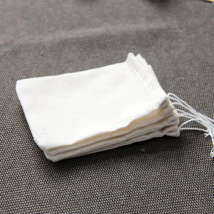 Sac de rangement en mousseline de coton 100% coton pour thé bijoux et rangement d'objets précieux polyvalent et respectueux de l'environnement