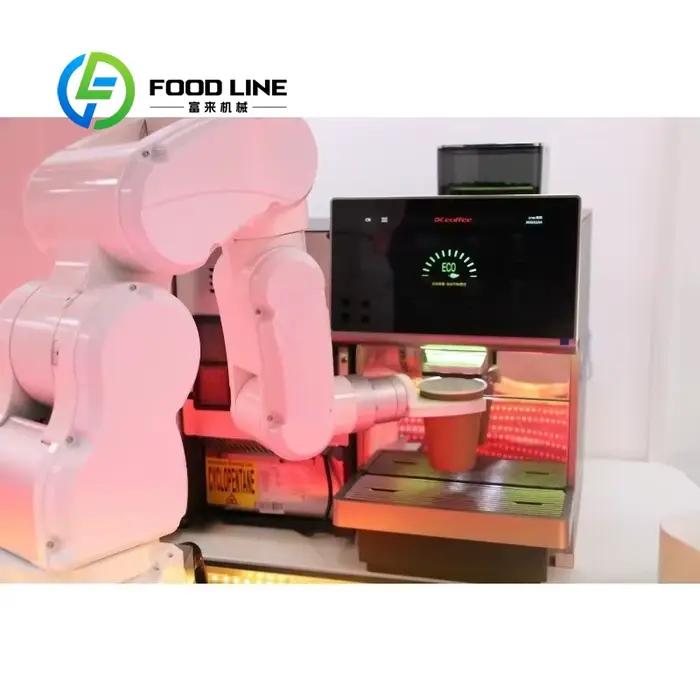 Machine à café expresso automatique professionnelle à 6 axes robotisés