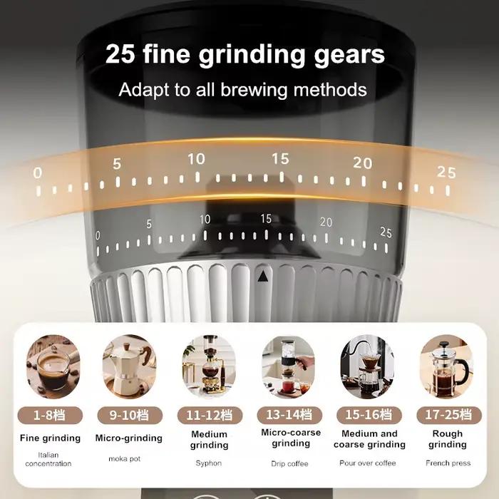 Moulin à café électrique automatique pour expresso - Usage commercial et domestique avec dosage précis