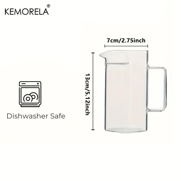 Tasse à thé en verre borosilicate KEMORELA avec infuseur intégré pour thé en feuilles ou sachets à utiliser chez soi ou lors de fêtes de fin d'année