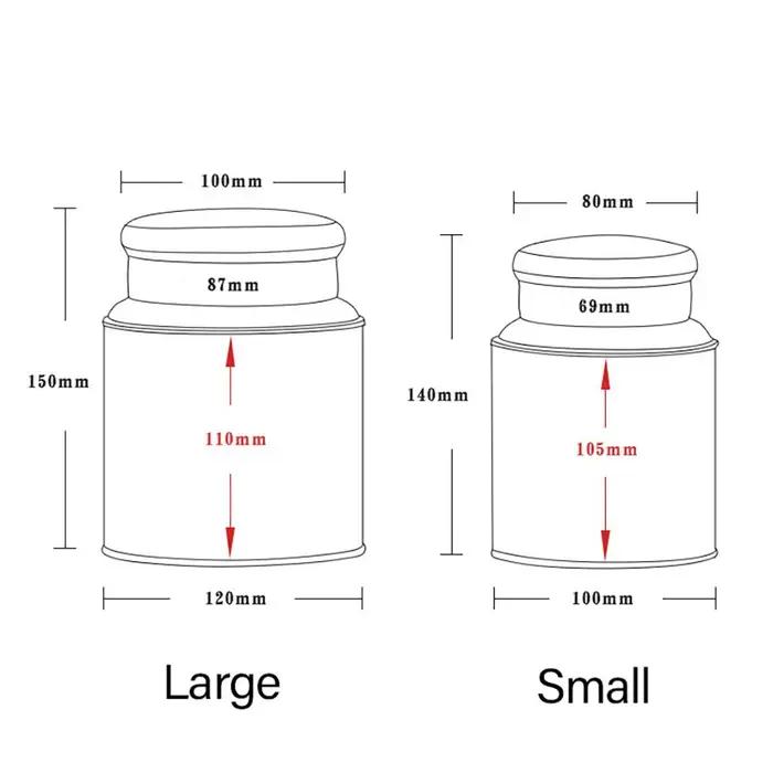 Conteneur de stockage de thé portable en fer blanc