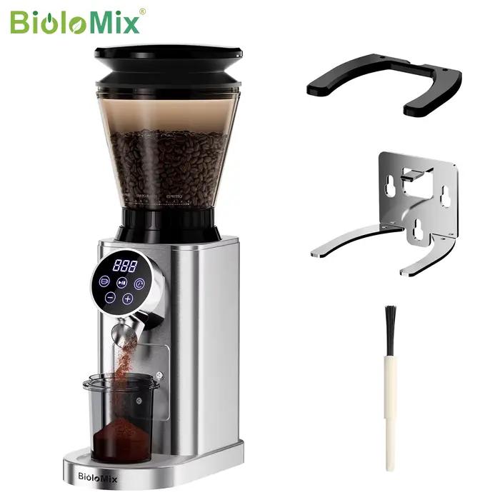 BioloMix-Moulin à café électrique conique avec support perfecto