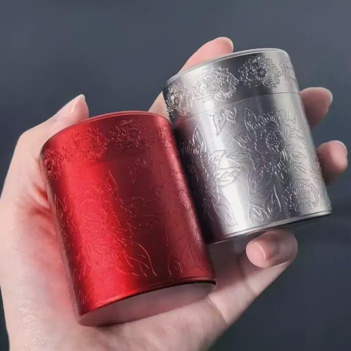 Boîte à thé portable mini épaissie en aluminium