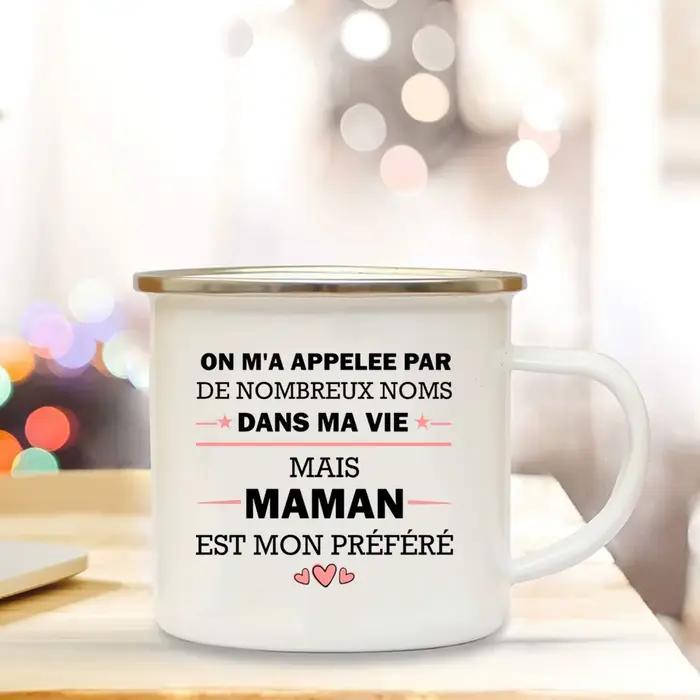 Super Mamie je t'aime imprimé tasse en émail boisson lait tasses à café annonce de grossesse