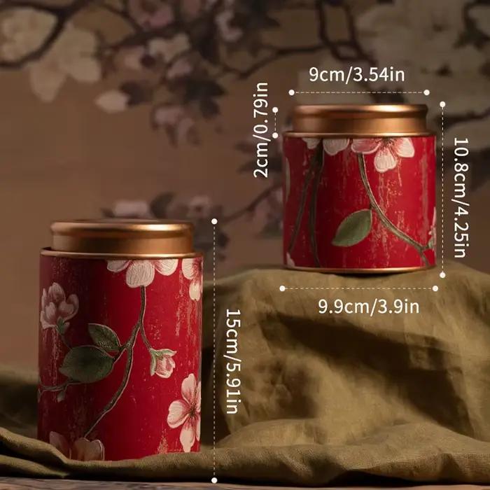Boîte à thé rétro multifonctionnelle en fer résistante à l'humidité pour stockage de thé, sucre, matcha et autres aliments secs élégante pour la maison ou le bureau occasions spéciales