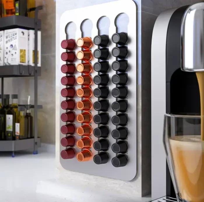 Porte-dosette de café en acier inoxydable