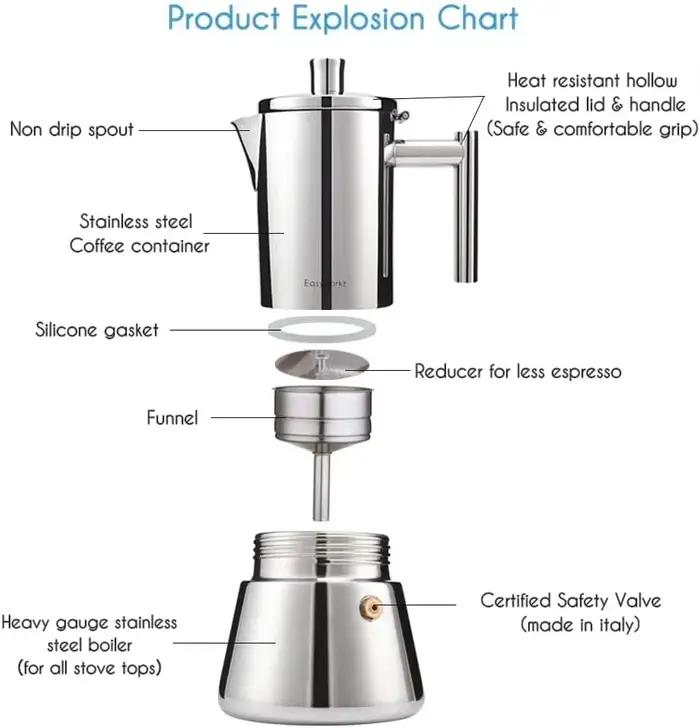 Cafetière à expresso Diego pour cuisinière