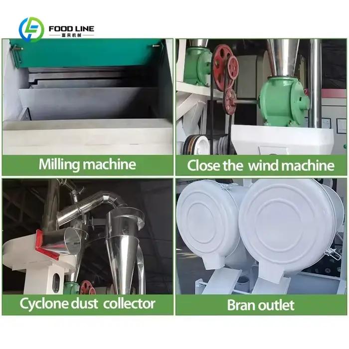 Machine de Meulage Automatique à Rouleau Double pour la Fabrication de Farine de Haute Qualité pour Petites Usines