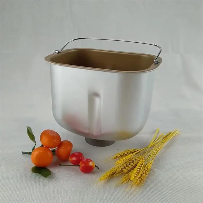 Accessoire ménager réservoir intérieur pour machine à pain en alliage argent marron pour cuisson de pain gâteaux pâtisseries occasionnels