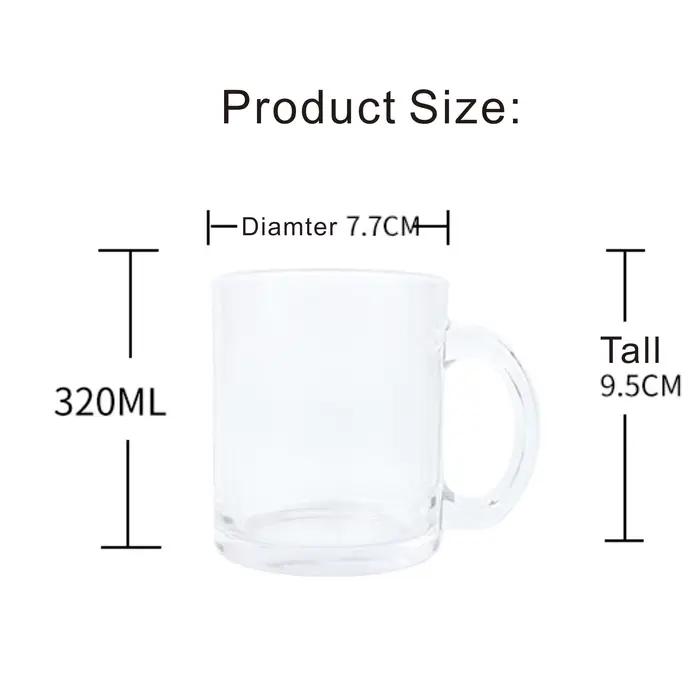 Bricolage personnalisé 320ML 11oz tasse en verre tasses personnalisées café lait