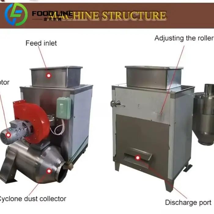 Prix d'usine Winnower de fèves de cacao et Cracker éplucheur de grains de café