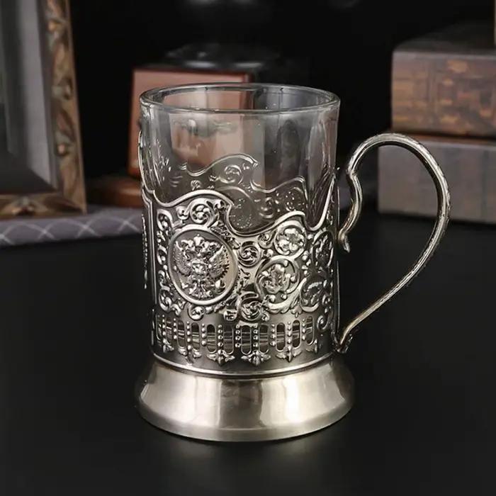 Verre à thé chaud, porte-gobelet en métal