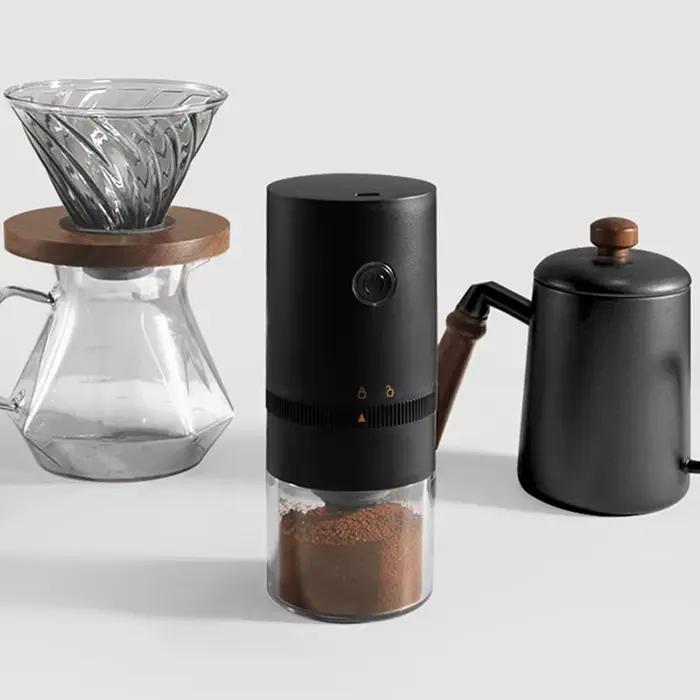 Moulin à café rechargeable par USB – Portabilité parfaite avec paramètres réglables et entretien facile pour les