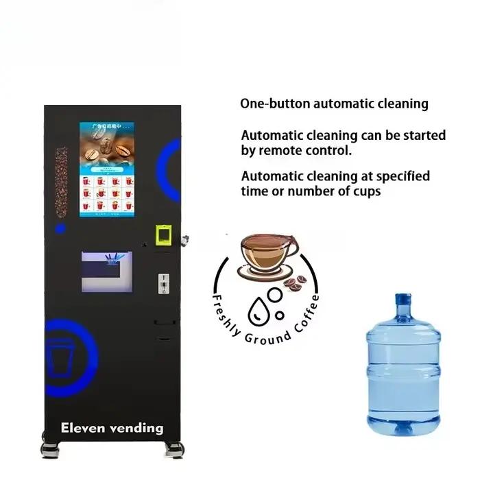 Distributeur automatique de café fraîchement moulu chaud/froid et de boissons au sirop de fruits – Machine