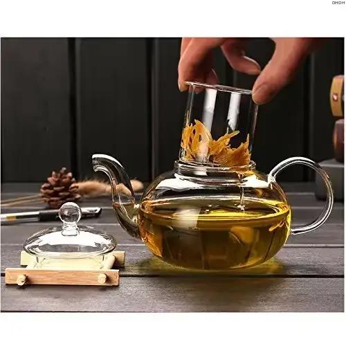 Théière en verre haute qualité résistante à la chaleur capacité 1 litre occasions spéciales pauses café conviviales théières en verre occasions cadeaux théières en verre occasions cadeaux théières en verre occasions cadeaux théières en verre occasions cadeaux théières en verre