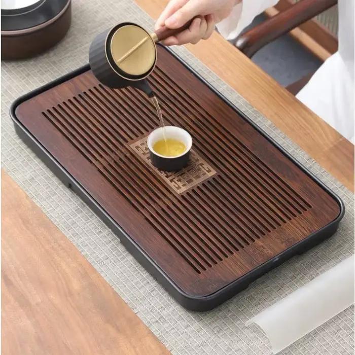 Ensemble de rangement et d'égouttage pour plateau à thé