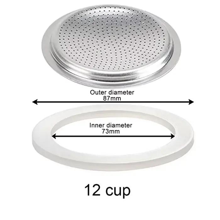 1 ensemble de joints d'étanchéité pour café expresso Moka poêle Pot supérieur en caoutchouc de Silicone joint