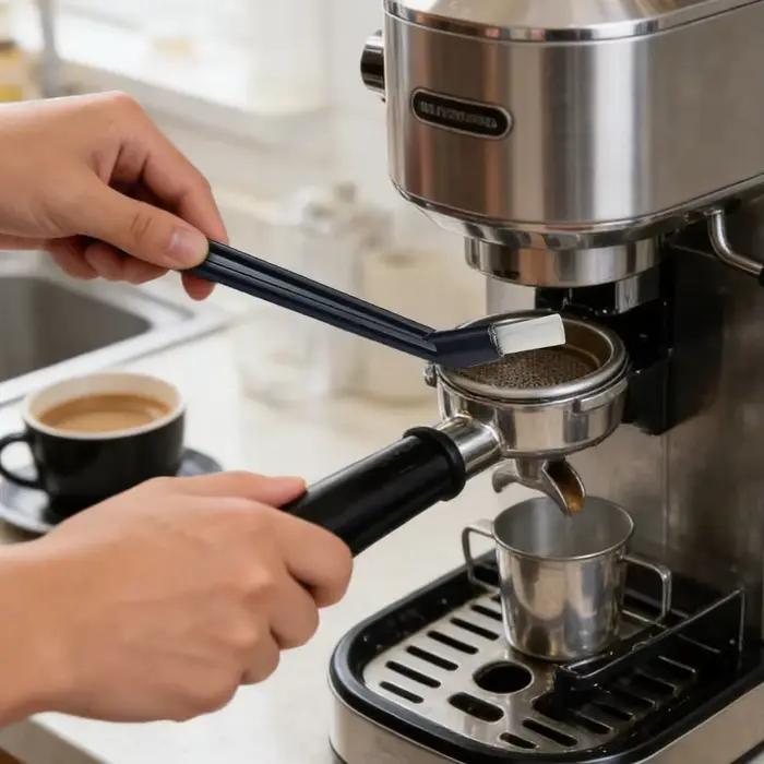 Brosse de nettoyage pour machine à café