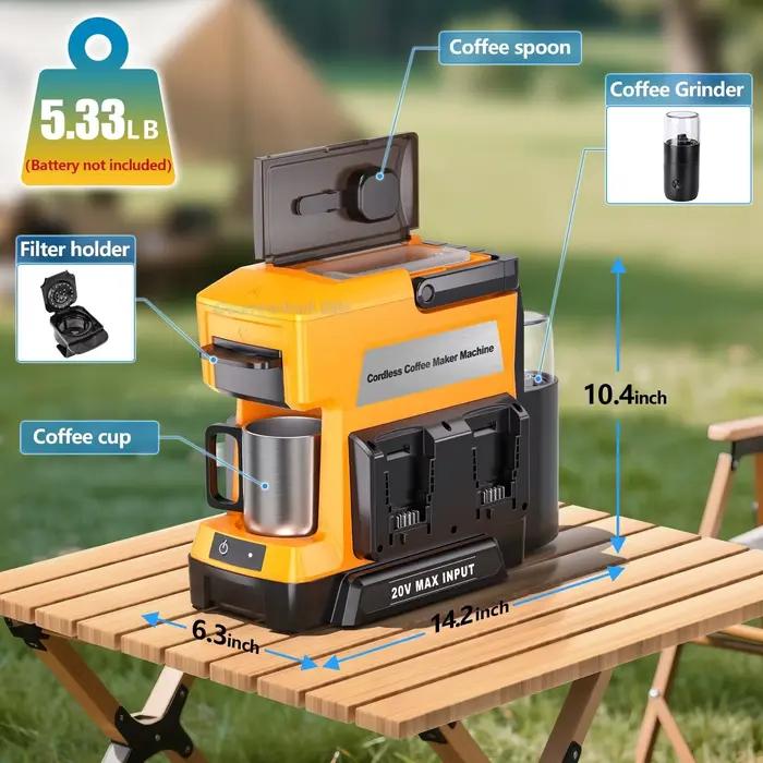 Cafetière sans fil pour batterie Dewalt 20 V