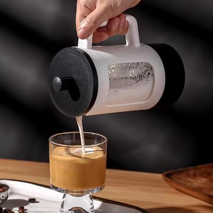 Cafetiere francoise en verre resistant a la chaleur et acier inoxydable haute densite grande capacite pour preparation de cafe maison occasions speciales