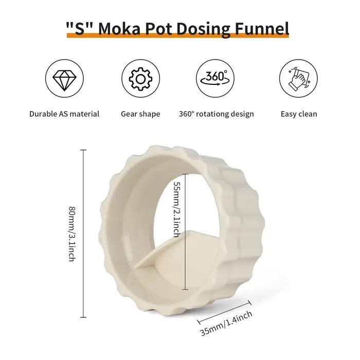 Kit d'outils pratique pour le dosage et le nivellement du café, kit Bincoo pour cafetière moka, valve simple ou double, outils pour amateurs de café, pour une préparation propre et efficace, occasions quotidiennes et cadeaux personnalisés