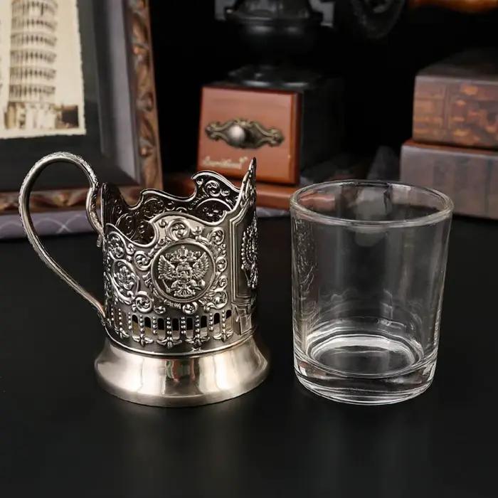 Verre à thé chaud, porte-gobelet en métal