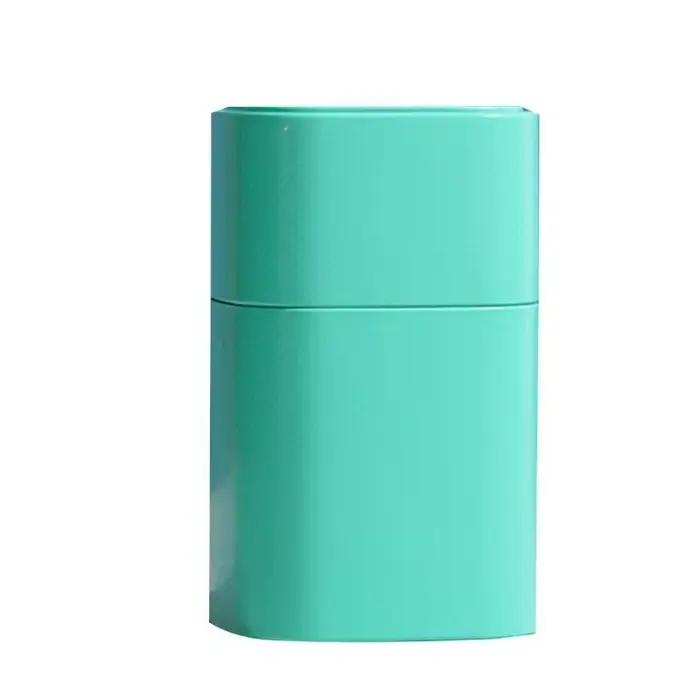 Pot de stockage thé élégant récipient en métal durable pour stockage des herbes peinture à l'huile conteneur moderne rectangle pour collection de thés occasions spéciales cadeau