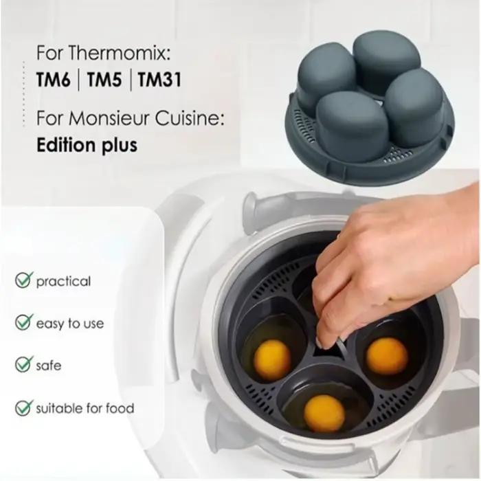 Moule à vapeur pour œufs compatible avec Monsieur Cuisine Thermomix TM6 TM5 TM31