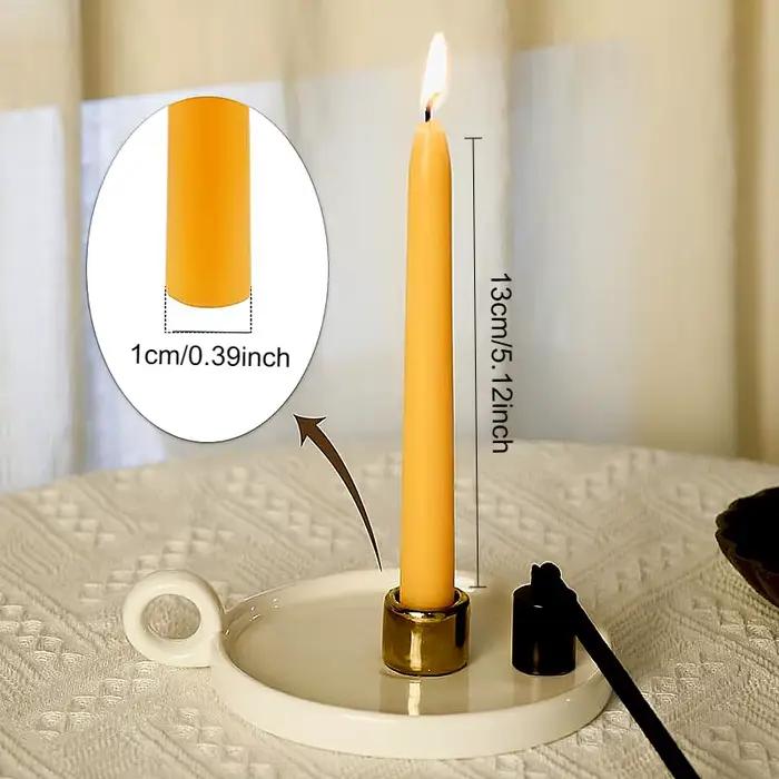 Bougies en cire d'abeille pour rituels et cérémonies, coniques, non parfumées, pour anniversaires, mariages et occasions religieuses