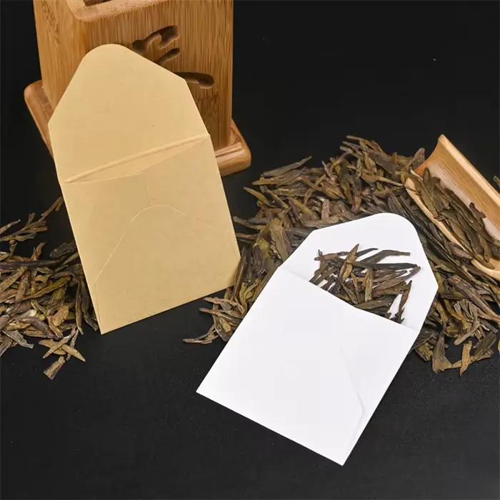Sachet de thé en papier Kraft blanc